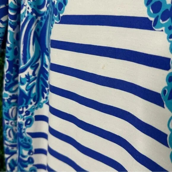 Lilly Pulitzer Nila Striped Blue Shift Dress Sz M - Picture 8 of 12